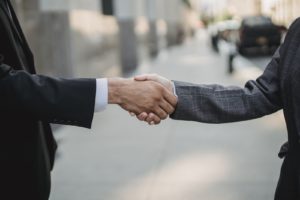 Close-up of Business People Shaking Hands
